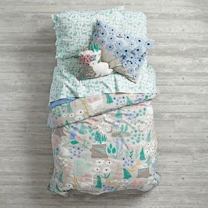 Crate & Barrel Kids Folktale Forest Twin Size Duvet Cover